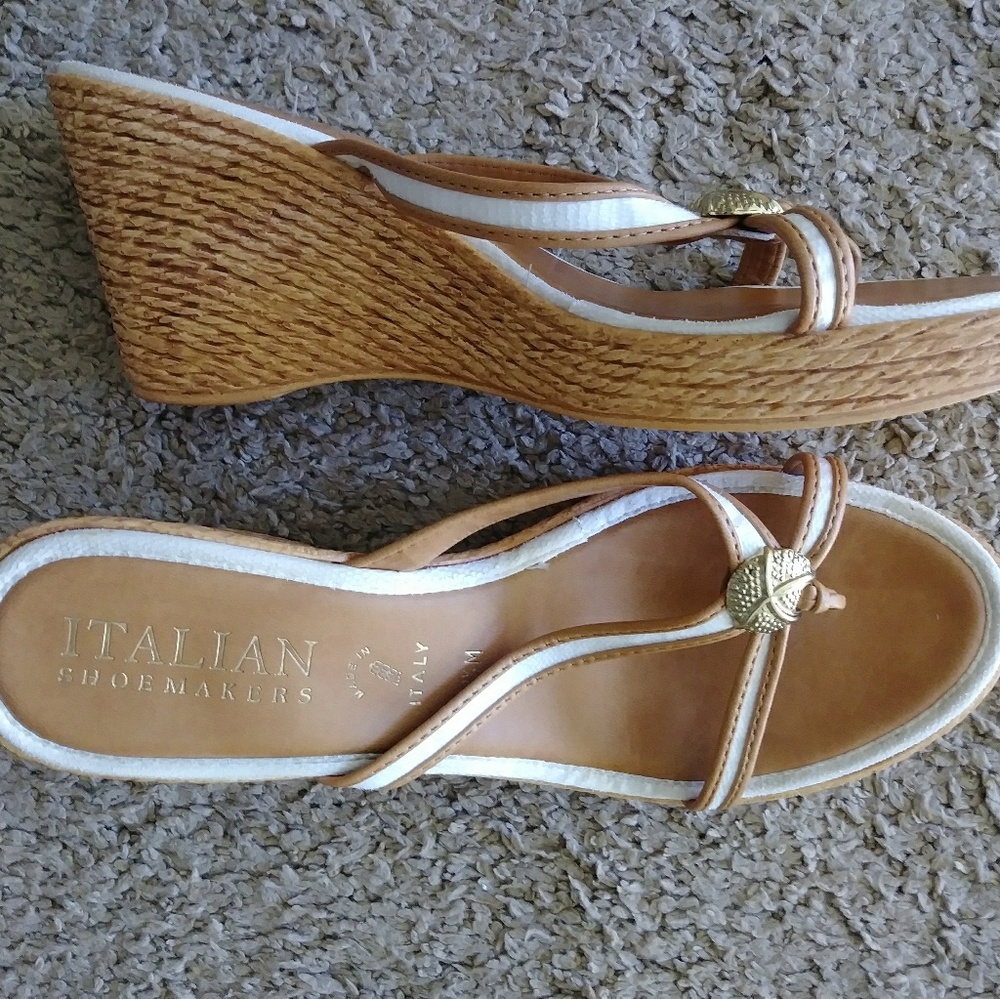 Strappy wedge sandals